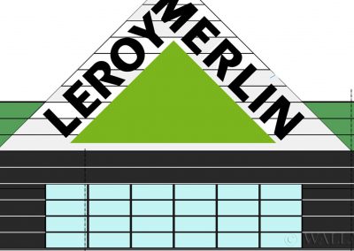 otrzymany projekt - Leroy Merlin - Mielec - logotyp malowany