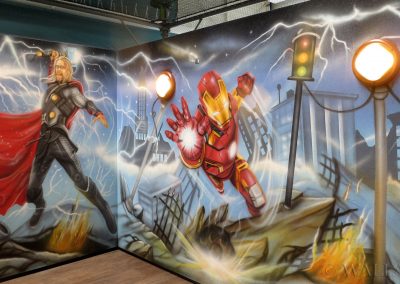pomalowane ściany - Avengers
