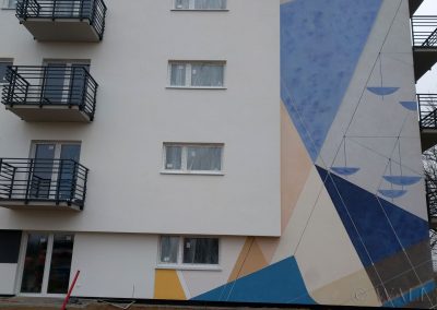 wykonany mural - osiedle Futura