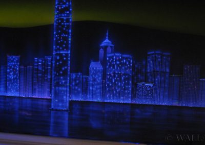 malowidło fluorescencyjne UV - Hong Kong