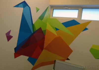 wykonane malowidło origami