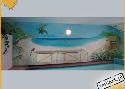 wykonane malowidło - plaża