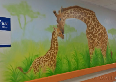 painted giraffes